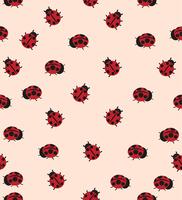 red ladybug pattern vector