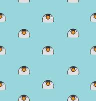 Head baby Penguin pattern vector