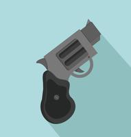 pistola con larga sombra vector