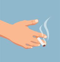 hand with Cigarette vector
