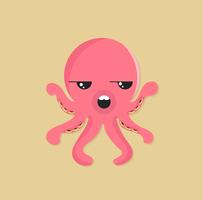 Cute squid vector 