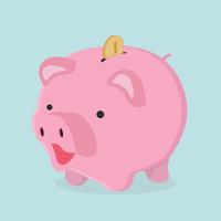 Piggy Bank with Coin Savings Concept