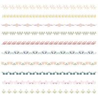 Beautiful vector line border set and scribble design element.
