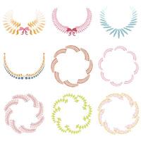 Set Of line art Decorative Elements. Vector