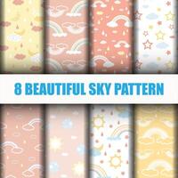 8 Sky Pattern background vector