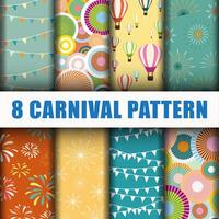 8 Carnival pattern background vector