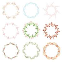 Set Of line art Decorative Elements. Vector