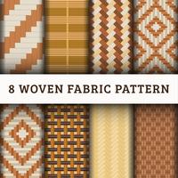 8 Woven Pattern background set collection vector