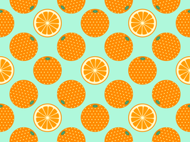 Orange Fruit Pop Art Vector Background