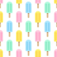 Pastel Popsicles Seamless Pattern vector