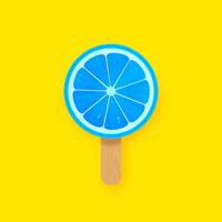 Creative Pop Citrus Slice Popsicle vector