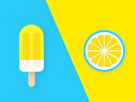 Lemon Vector Duo Pop Color Background