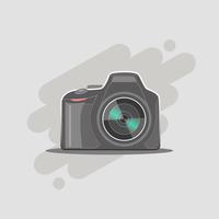 DSLR Photo Camera with Lens vector