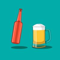 Beer Bottle and Mug  vector