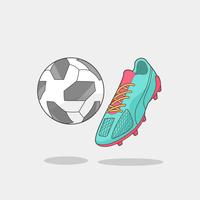 Balón de fútbol y picos vector