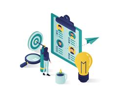 searching for candidate isometric illustration vector