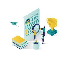 searching for candidate isometric illustration vector
