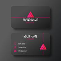 Black Elegant Business Card with Vibrant Logo vector