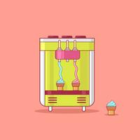 Ice-cream Vending Machine vector