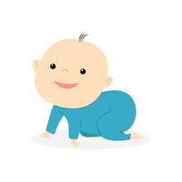 little cute baby smiling  vector