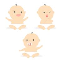 Cute cartoon baby sitting  vector