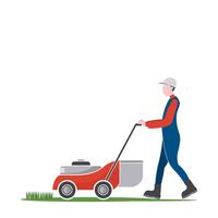 Lawn mower man cutting grass, Backyard jobs