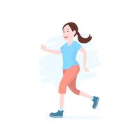 Women's running, jogging, Marathon during outdoor workout.
