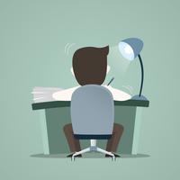 Worker businessman is working in an Office vector