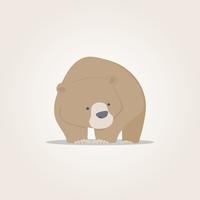 oso lindo dibujo animado, oso lindo diseño de personajes vector