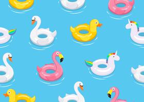 Animal Floats Pattern vector