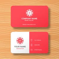 Modern Elegant Red Business Card with a Custom Logo