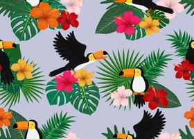 Tropical Floral Pattern vector
