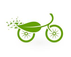 Icono de ciclismo ecológico vector