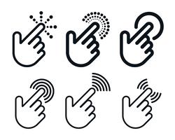 Klick hand - Benutzeroberfläche und Gesten Symbole