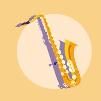 icono de instrumento clásico de saxofón vector