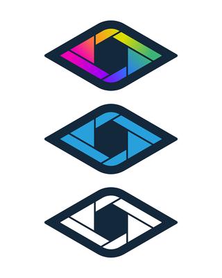 Diamond shaped shutter icons