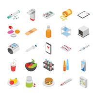Diabetes Control and Other Medical Icons Set