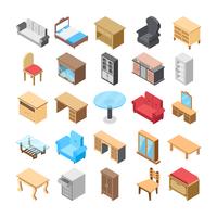 Furniture Flat Icon Pack vector