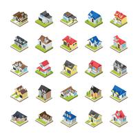 Modern Buildings Icons vector
