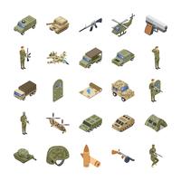 Conjunto de iconos militares, fuerzas especiales y ejército