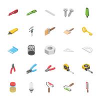 Isometric Pack Of Building Tools Objects Icons