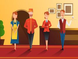 Smiling Hotel Staff  vector