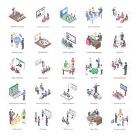 Business Coaching Icons Pack vector