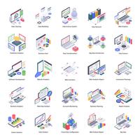 Data Analytics Icons Pack vector