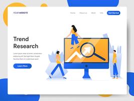Landing page template of Trend Research Illustration Concept vector