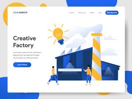 Landing page template of Creative Factory Illustration Concept vector
