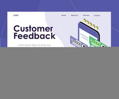 Customer Feedback Web Page vector