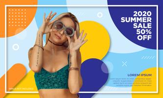 Banner de venta de verano vector