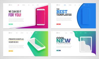 Clean and modern website template vector