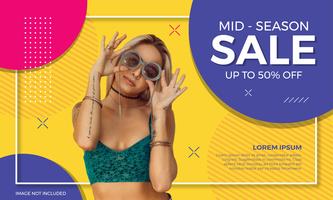 Colorful Sale Banner Fashion vector